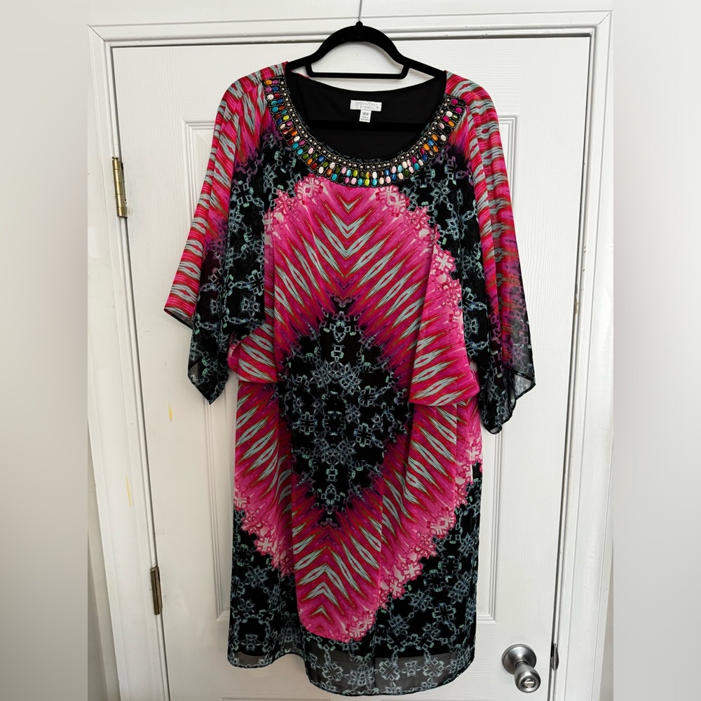 London Times Dress with detailed collar